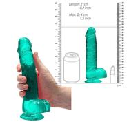 Fallo grande vaginale con ventosa e testicoli dildo anale pene finto realistico