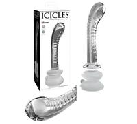 fallo in vetro glass trasparente con ventosa in silicone dildo vaginale anale