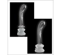 fallo in vetro glass trasparente con ventosa in silicone dildo vaginale anale