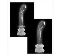 fallo in vetro glass trasparente con ventosa in silicone dildo vaginale anale