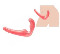 Fallo indossabile in silicone dildo doppio vaginale anale pene finto strap on