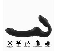 Fallo indossabile strapless strap on femminile doppio senza imbracatura per lei