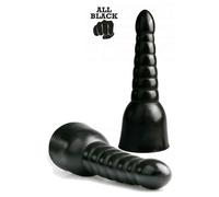 fallo maxi plug stimolatore anale nero con ventosa sexy toys big all black anal
