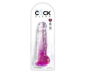 Fallo naturale con base a ventosa 8'' | King Cock 1 pz Vibratore
