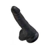 Fallo nero king cock dildo realistico vaginale con testicoli 6 cock sex toys