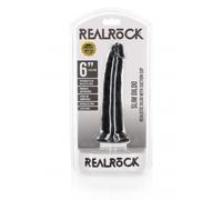 Fallo piccolo nero Dildo without Balls with Suction Cup - 6''/ 15,5 cm