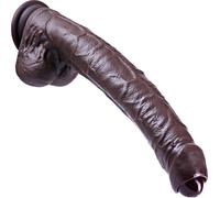 Fallo prepuzio mobile realistico non tagliato da 30 cm,fallo gigante in silicone spesso,fallo nero lungo XXXL, pene lungo con ventosa grande, fallo gigante sovradimensionato, adatto per uomini e donne