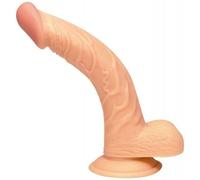 Fallo realistico con ventosa e testicoli dildo vaginale anale pene finto morbido