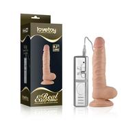 FALLO REALISTICO CON VENTOSA E TESTICOLI VIBRATORE PER DONNA PENE FINTO VIBRANTE