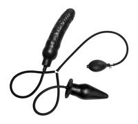 Fallo realistico dilatatore plug doppio stimolatore vaginale anale gonfiabile