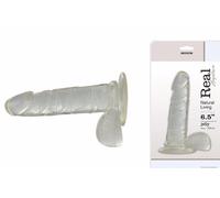 fallo realistico dildo jelly pvc real rapture clear 19 cm 4 diamtro con ventosa