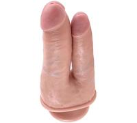 Fallo Realistico Doppio con Ventosa King Cock Carne