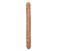 Fallo realistico doppio Size Queen Double Dong 17 Inch caramel