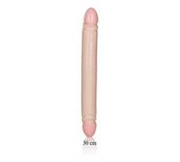 Fallo realistico grande doppio dildo vaginale anale big pene finto maxi morbido