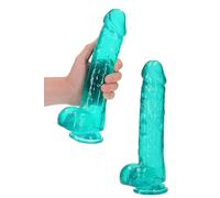 fallo realistico maxi dildo vaginale anale con ventosa e testicoli