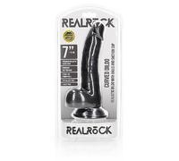Fallo realistico nero Dildo with Balls and Suction Cup - 7''/ 18 cm