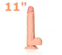 Fallo realistico non vibrante color carne con testicoli e ventosa 31 cm realrock
