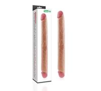 Fallo realistico non vibrante dildo doppio morbido e flessibile 45 cm