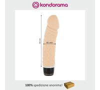 fallo realistico pene vibrante vibratore anale vaginale in silicone carne 19 cm