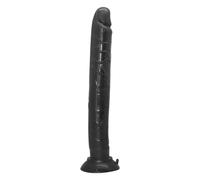 fallo realistico vaginale anale con ventosa dildo nero maxi slim cock