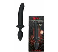 Fallo realistico vaginale plug anale doppio dildo nero in silicone maxi big butt