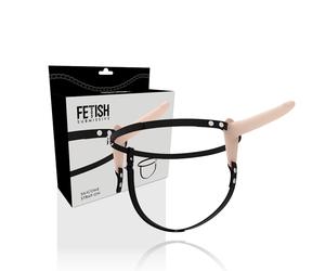 Fallo strap-on feticcio in silicone bianco da 15 cm, Lunghezza 230 mm, Larghezza 225 mm, Profondità 80 mm, Dipartimento Couple, Poids 0.290 Kg, Colore Nude