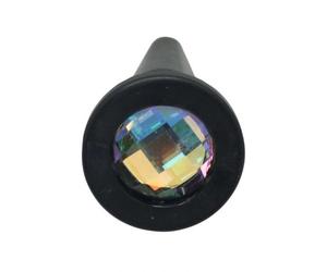 Fallo Tappo Anale Butt Plug TPR Nero Lungo 12,5 cm Diametro 3,6 + Gioiello Vetro