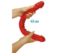 Fallo vaginale anale doppio dildo realistico morbido per doppia penetrazione