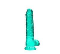 Fallo vaginale grande con ventosa e testicoli pene finto realistico dildo anale