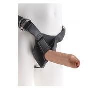 Fallo vaginale indossabile dildo strap on anale con ventosa king cock brown sex