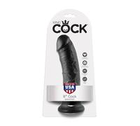 Fallo vaginale king cock realistico dildo vaginale con ventosa 8 Nero black