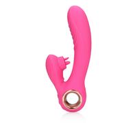 Vibratore riscaldante rabbit rosa con stimolatore vaginale doppio clitoride sexy