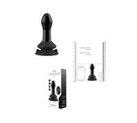 Fallo vibrante wireless anale mini dilatante butt plug nero in vetro con ventosa