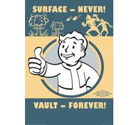 Fallout 4 Vault Life Boy Perks Locandina Poster Rara A3 A4