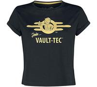 Fallout 76 - Join Vault-Tec Donna T-Shirt Nero S, 50% Cotone, 50% Poliestere, Largo