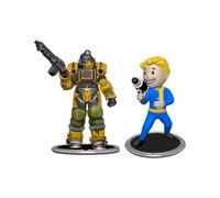 Fallout Escavatore e Vault Boy (Gun) 7,6 cm Mini Figure Set 2-Pack per Adulti | Include Build-A-Figure Deathclaw Piece