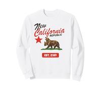 Fallout New California Republic Flag EST 2189 Video Game Felpa