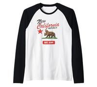 Fallout New California Republic Flag EST 2189 Video Game Maglia con Maniche Raglan