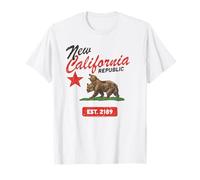 Fallout New California Republic Flag EST 2189 Video Game Maglietta