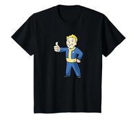 Fallout - Ragazzo della Cripta Maglietta, Bambini, Nero, 4 Anni