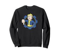 Fallout Vault Boy Thumbs Down Circle Gear Logo Video Game Felpa
