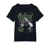 Fallout Video Game Brotherhood of Steel Armor Maglietta, Donna Plus-Size, Nero, 1X