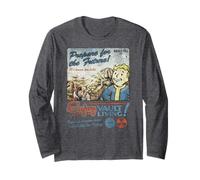 Fallout Video Game Enjoy Vault Living Vault-Tec Retro Ad Maglia a Manica