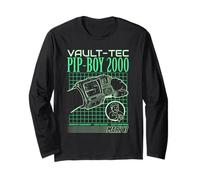 Fallout Video Game Pip-Boy 2000 Interface Retro Graphic Maglia a Manica