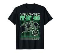 Fallout Video Game Pip-Boy 2000 Interface Retro Graphic Maglietta
