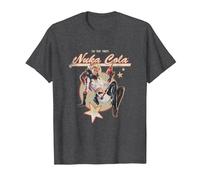 Fallout Video Game Retro Nuka Cola Ad Maglietta, Uomo, Grigio Scuro, 5XL