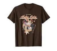 Fallout Video Game Retro Nuka Cola Ad Maglietta, Uomo, Marrone, 3XL