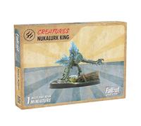 Fallout: Wasteland Warfare Creatures - Nukalurk King - Statuetta in resina non verniciata in miniatura da 32 mm con base panoramica da 50 mm, Nuka World