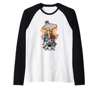 Fallout Welcome to New Vegas Neon Sign with Characters TV Maglia con Maniche Raglan