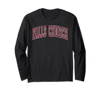 Falls Church Virginia Souvenir College Style Red Text Maglia a Manica